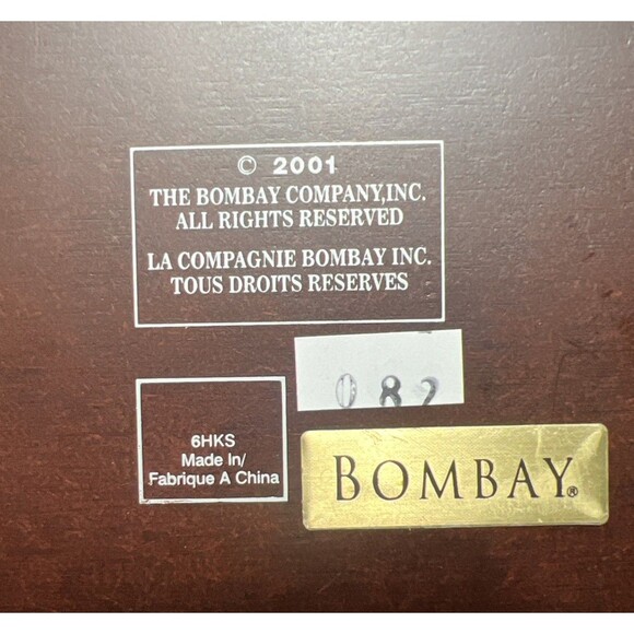 The BOMBAY Company Deluxe Game Checkers Backgammon Chess Wooden Box Set 16x16x7 - Picture 10 of 11